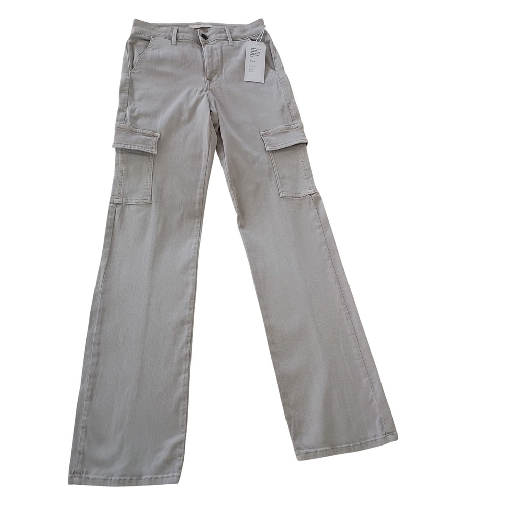 FIDELITY NWT Panther Cargo‎ Pants Moon Dust Gray Straight Leg 26x33T Tall $218